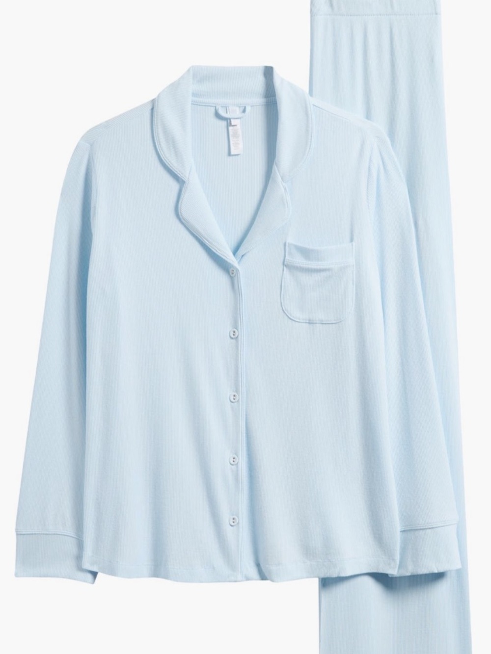 Women's Light Blue Soft Lounge Rib Sleep Set - NWT